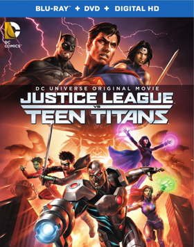 Картинка к мультфильму Лига Справедливости против Юных Титанов (2016)