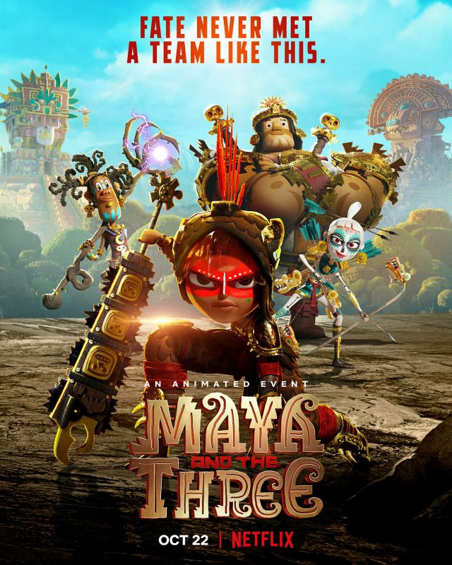 Картинка к мультфильму Майя и три воина